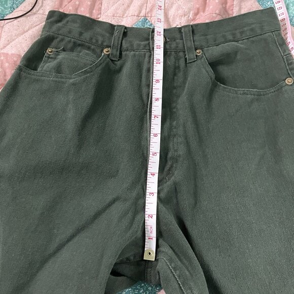 Vintage Dixie Blues Jeans Womens Green High Rise Tapered Leg 90s - Picture 5 of 7